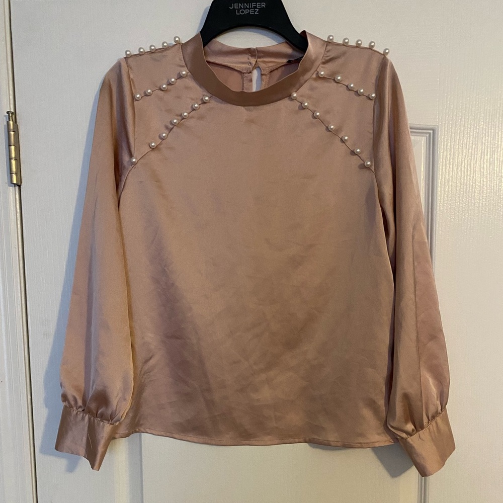 Pink Pearl Embellished Blouse